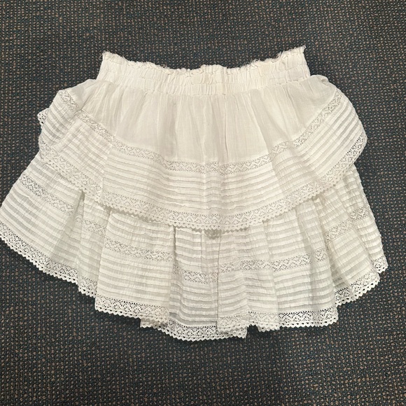 Aerie White Tiered Ruffle Mini Skirt - Picture 3 of 3